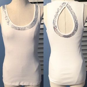 Sexy Sequin Keyhole Tank - brand new condition!